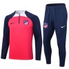 Tréninkový Mikina Soupravy Atlético Madrid Quarter Zip 2023-24 Červená pro Muži